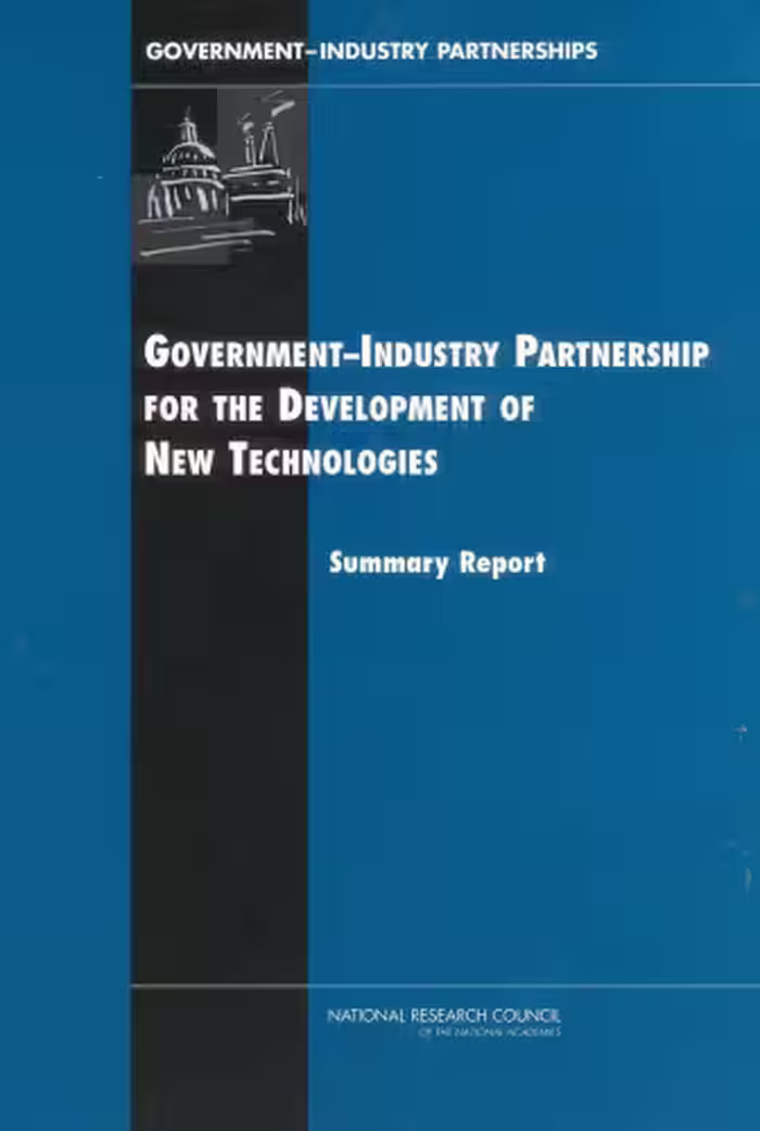 خرید و دانلود نسخه کامل کتاب Government-Industry Partnerships for the Development of New Technologies