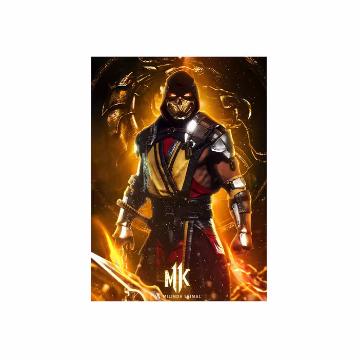 تابلو متال پوستر A4، طرح Mortal Kombat