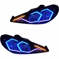 چراغ جلو اسپرت پژو 206 مدل Spider فول کالر (بلوتوثی) بدون موتور دو عددی