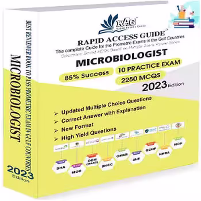 Microbiologist Exam Book Prometric Questions MCQ 2023