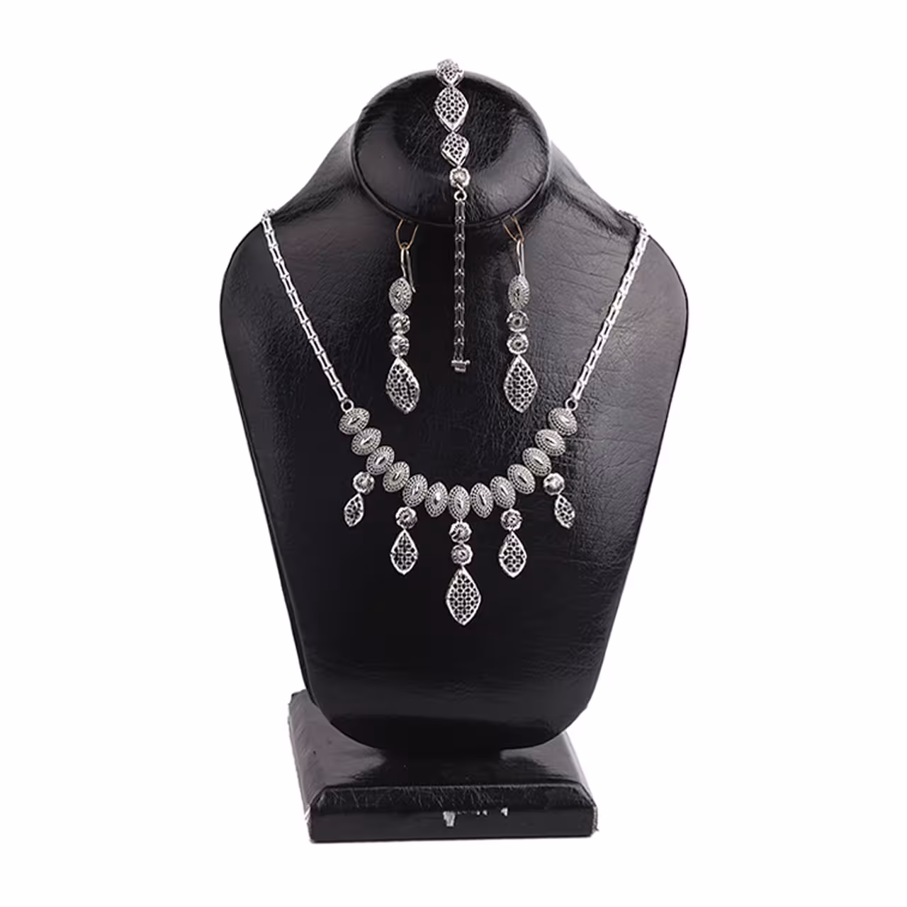 نیم ست نقره زنانه مدل تراش کد M100