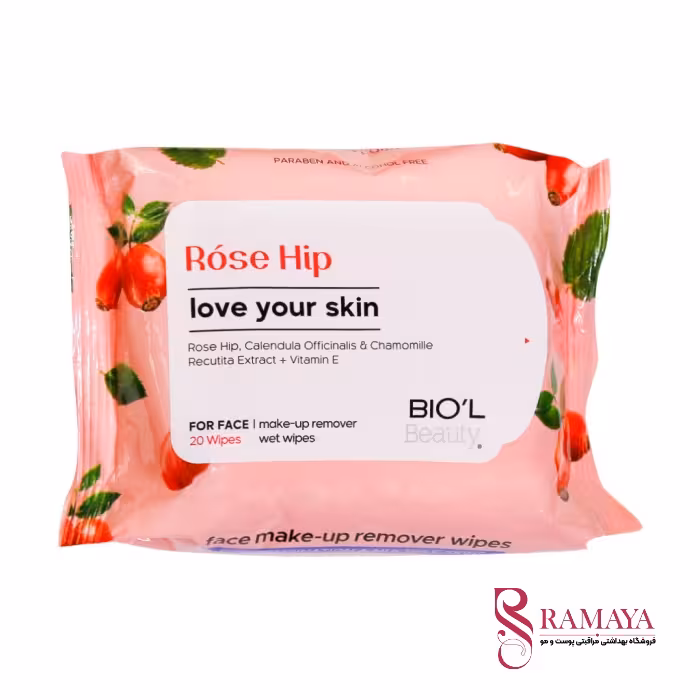 دستمال مرطوب بیول مدل Rose HiP بسته 20 عددی
