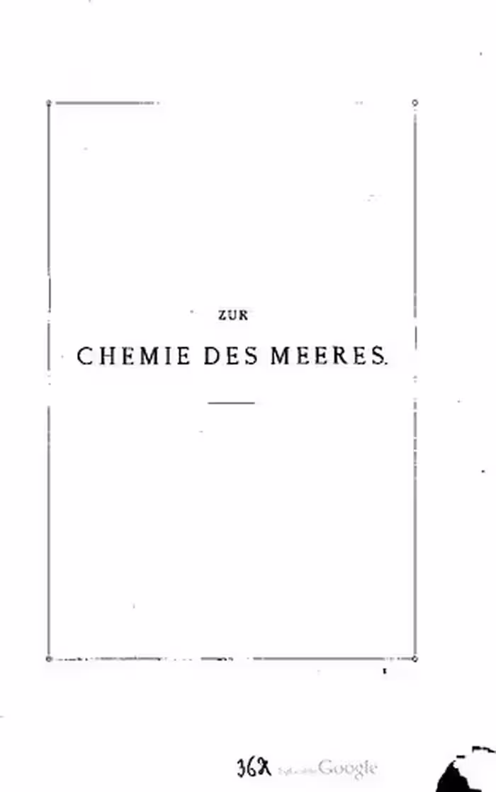 خرید و دانلود نسخه کامل کتاب Zur Chemie des Meeres