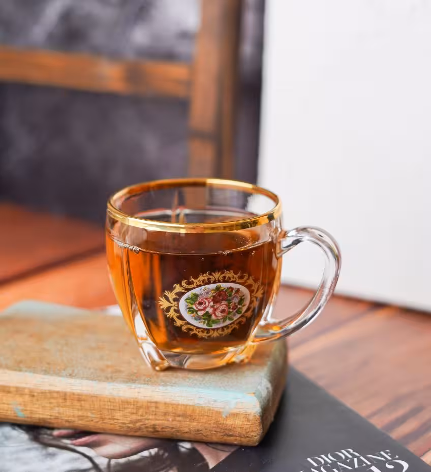 فنجان سلتیک لب‌طلا گل رز