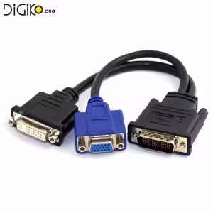 تبدیل 59 پین DVI به 2 پورت DVI VGA