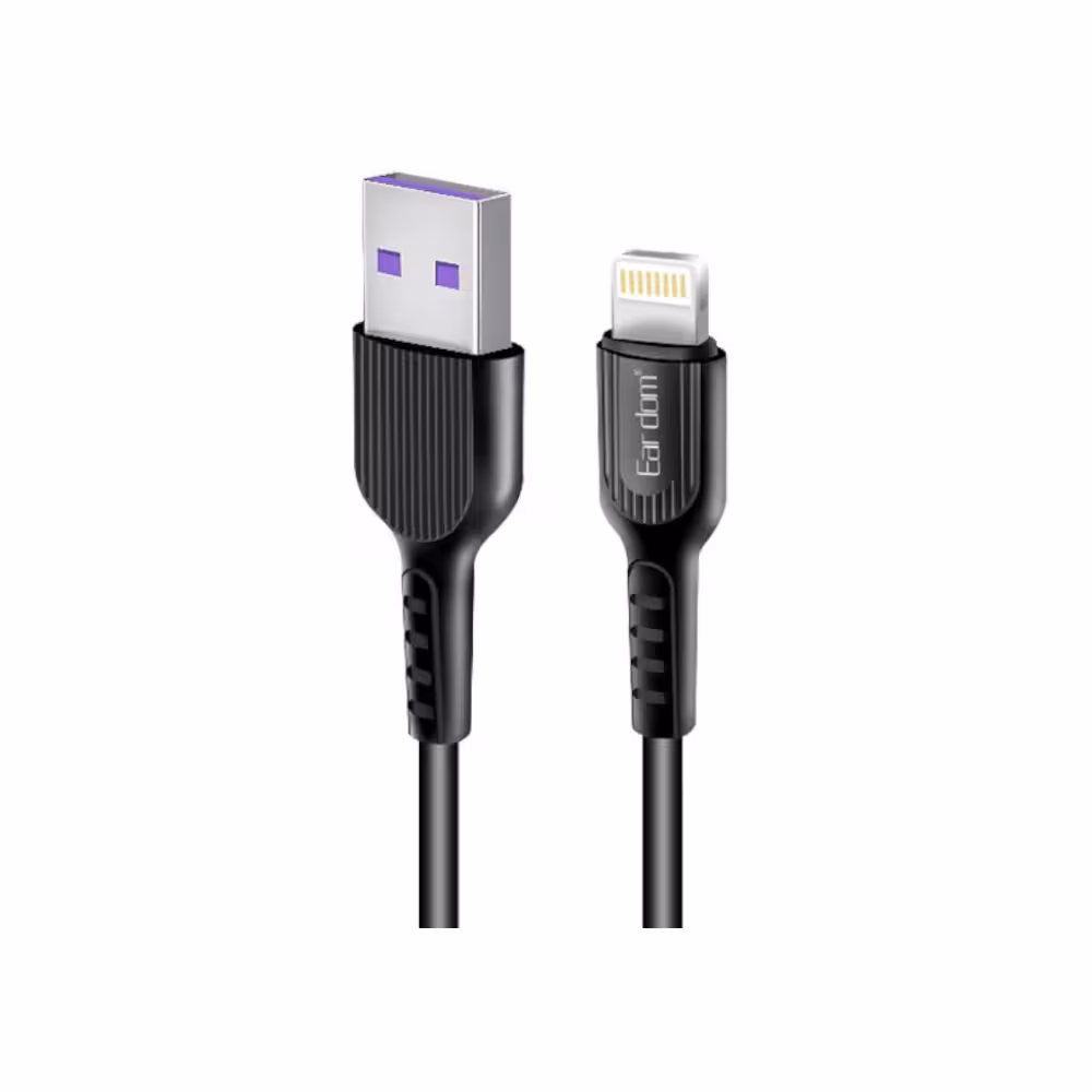 کابل USB به لایتینینگ اردلدام مدل Earldom  Lightning Cable EC-085i به طول 25 سانتی متر