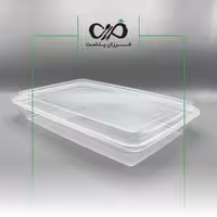 ظرف یکبار مصرف فریزری و مایکروویوی مستطیل 2200cc پولاد پویش با درب (140عددی)