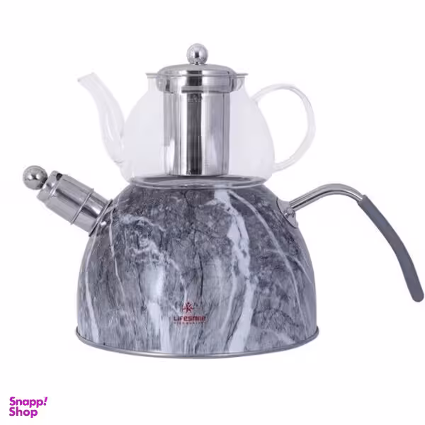 ست کتری و قوری لایف اسمایل مدل TK3-11TG ظرفیت 3 لیتر