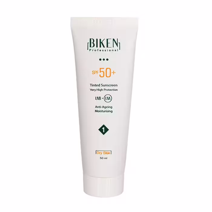 کرم ضد آفتاب رنگی مدل 1 پوست خشک50 میلی لیتر بیکن BIKEN