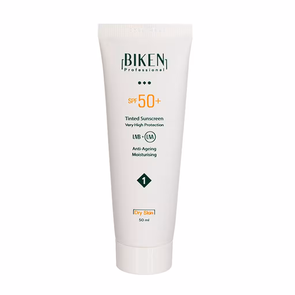 کرم ضد آفتاب رنگی مدل 1 پوست خشک50 میلی لیتر بیکن BIKEN