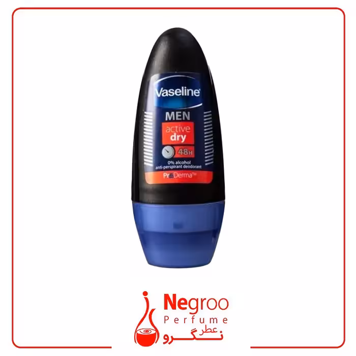 مام رول ضد تعریق مردانه وازلین vaselline مدل active dry حجم 50 میل