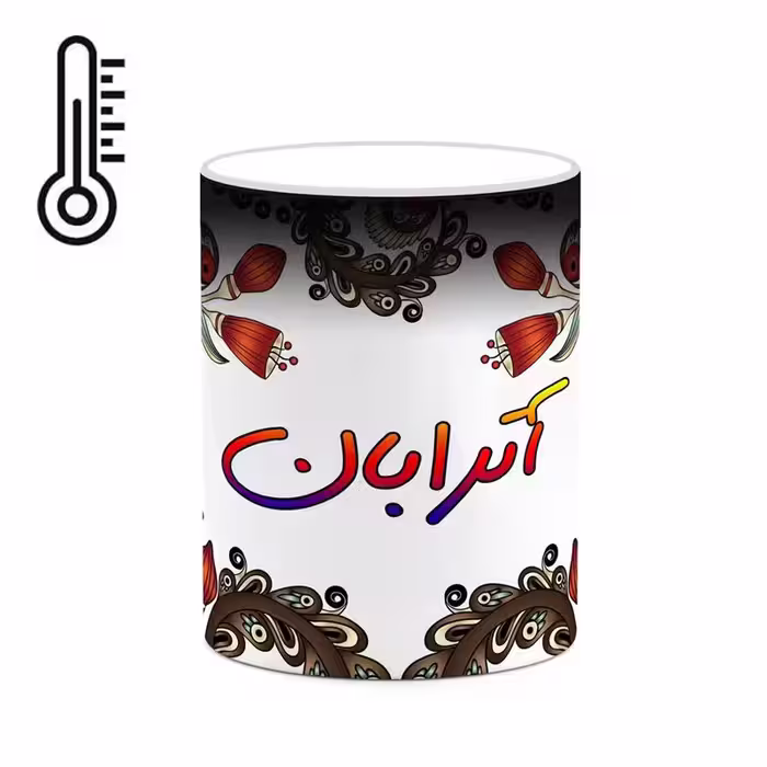 ماگ حرارتی   اسم آترابان  سنتی گل و بته کد mgh43270