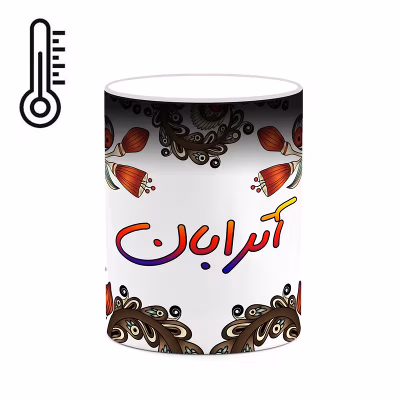 ماگ حرارتی   اسم آترابان  سنتی گل و بته کد mgh43270