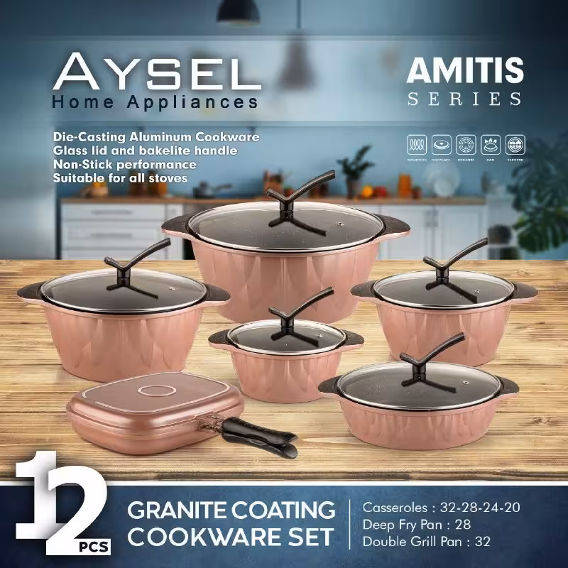 سرویس قابلمه 12 پارچه آیسل مدل آمیتیس