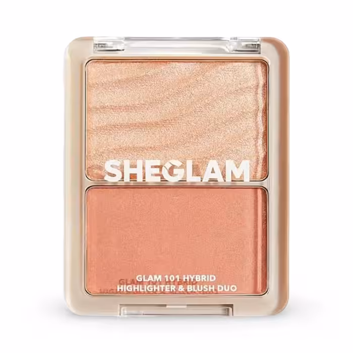 رژگونه و هایلایتر شگلم مدل Glam 101 دوکاره