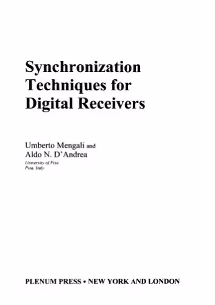 خرید و دانلود نسخه کامل کتاب Synchronization Techniques for Digital Receivers (Applications of Communications Theory)