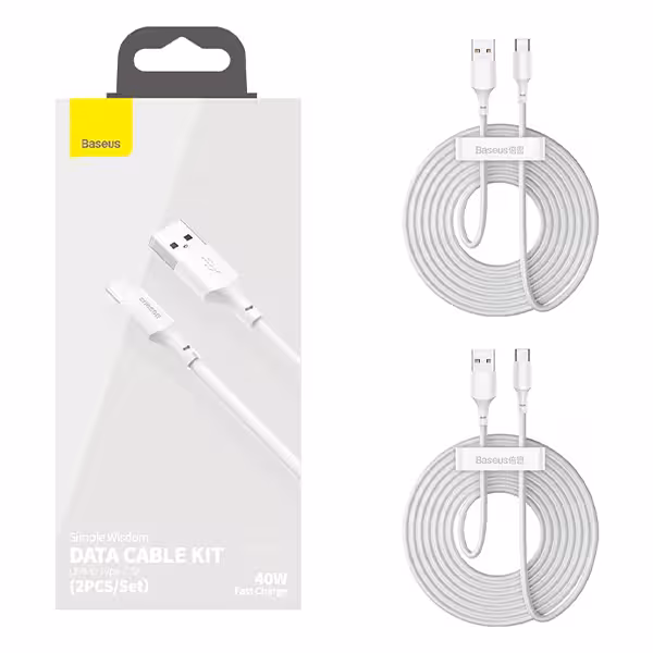کابل USB به USB-C باسئوس مدل tzcatzj-02 طول 1.5 متر بسته 2 عددی