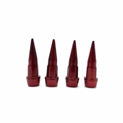 سر والف لاستیک خودرو فشنگی رنگ قرمز بسته 4 عددی