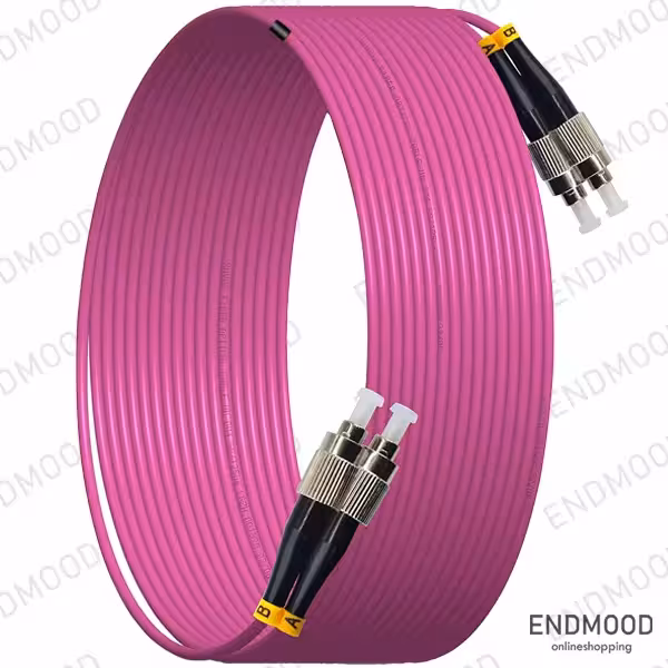 پچ کورد فیبر نوری 5 متری داپلکس نگزنس Nexans OM4 FC-FC