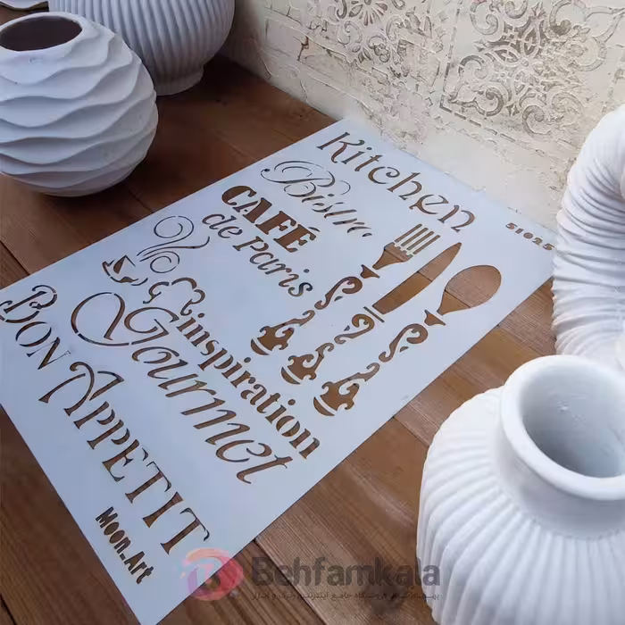 شابلون استنسیل کد 107 ابعاد 25*35