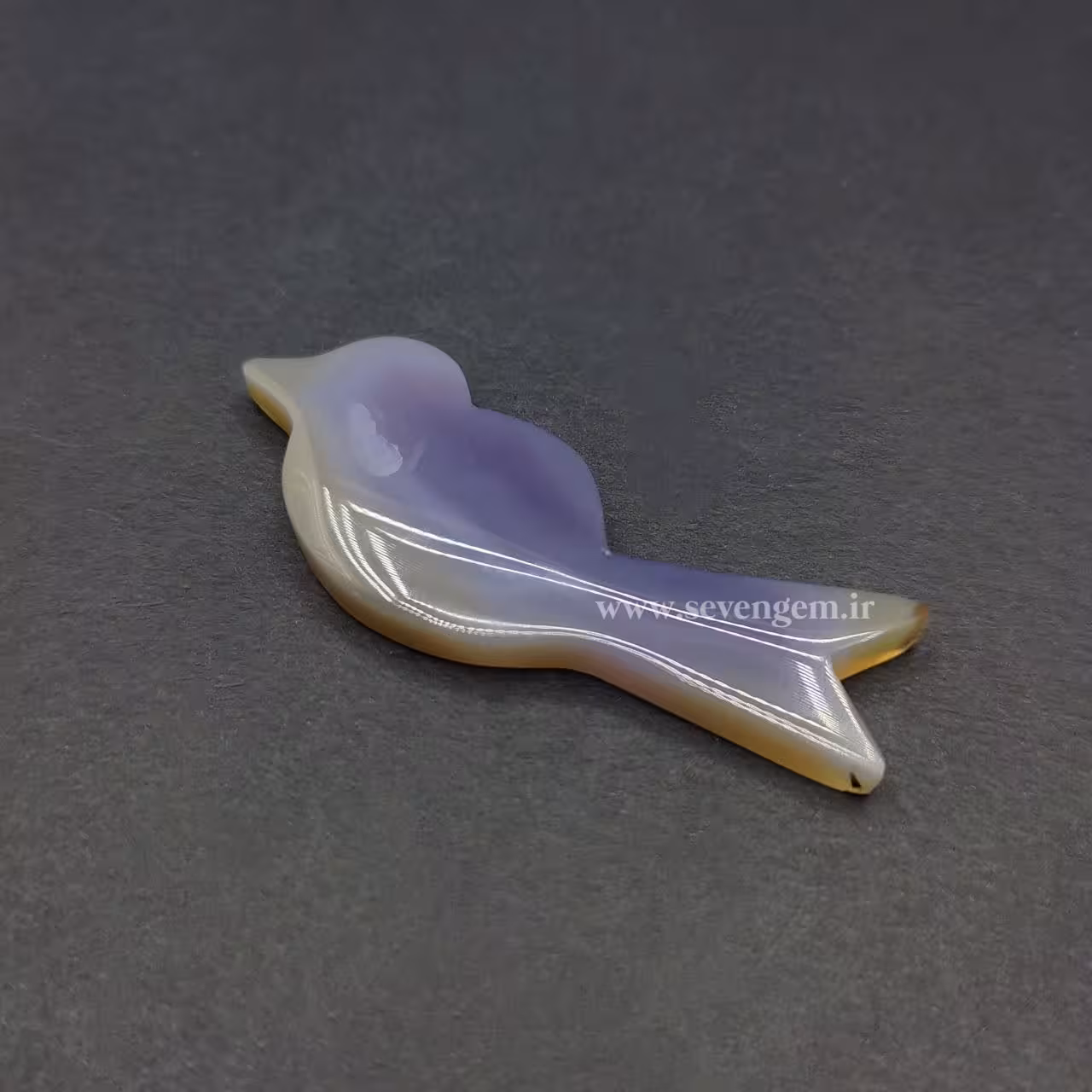 عقیق سوسنی خراسان تراش پرنده (کد727)