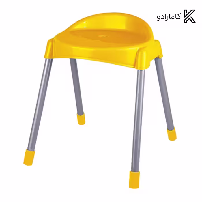 چهارپایه پشتی دار پایه فلزی متوسط ناصر پلاستیک کد 663 ( بسته 3 عددی )