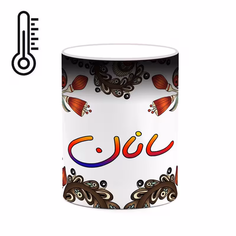 ماگ حرارتی   اسم سانان  سنتی گل و بته کد mgh45526