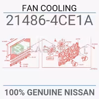 پروانه فن نیسان ایکس تریل – سمت چپ – محصول اصلی