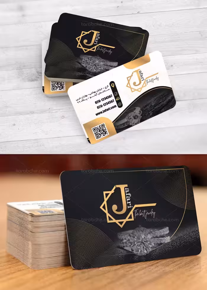 طرح کارت ویزیت جواهری | گرافیک با طعم تربچه