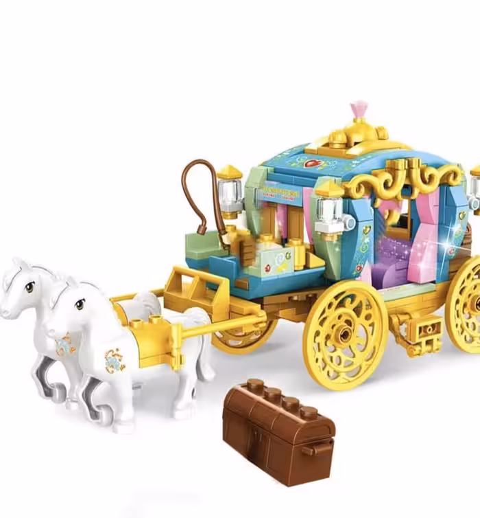 اسباب بازی لگو و ساختنی 358 تکه مدل کالسکه کد 9590