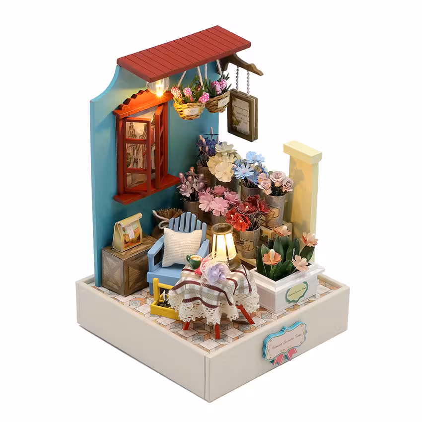 پازل 3بعدی خانه مینیاتوری مدل flower Leisure Time (کد S2202) R