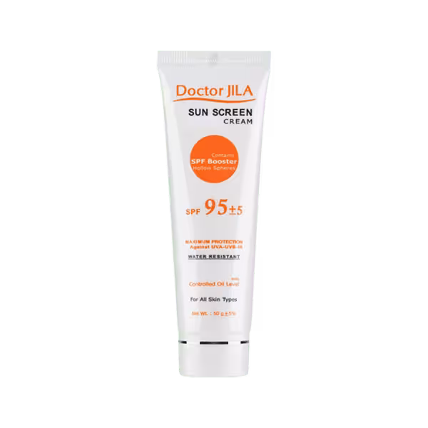 کرم ضد آفتاب بی رنگ SPF95 دکتر ژیلاDoctor Jila Invisible Sunscreen Cream Controlled Oil Level SPF95