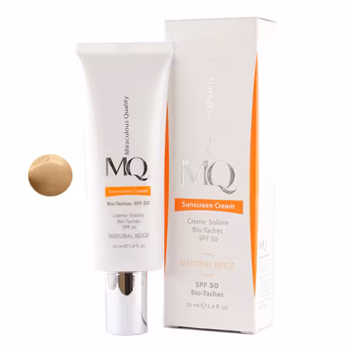 کرم ضد آفتاب نرمال SPF 50 بژ طبیعی ام کیو حجم 55 میلی لیتر