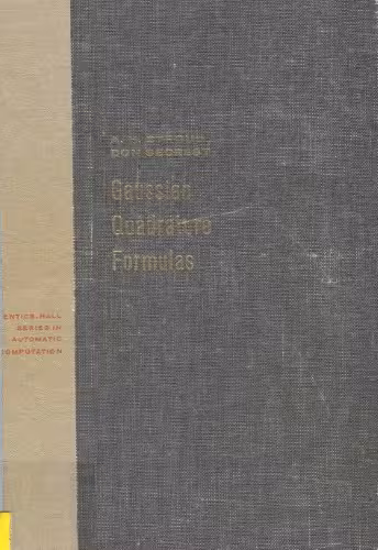 خرید و دانلود نسخه کامل کتاب Gaussian quadrature formulas (without numerical tables)