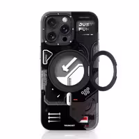 کاور مگ سیف استند (هولدر) مشکی یانگ کیت مدل CyberPunk 360° Spin MagSafe مناسب آیفون 16 پرومکس اپل iPhone 16 Pro Max
