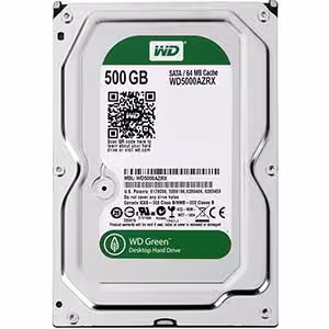 هارددیسک اینترنال برند وسترن دیجیتال سری سبز مدل WD5000AZRX با ظرفیت 500 گیگابایت