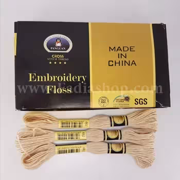 نخ گلدوزی 24 تایی کرم 739