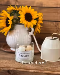 شمع شیشه ای رز(10105)