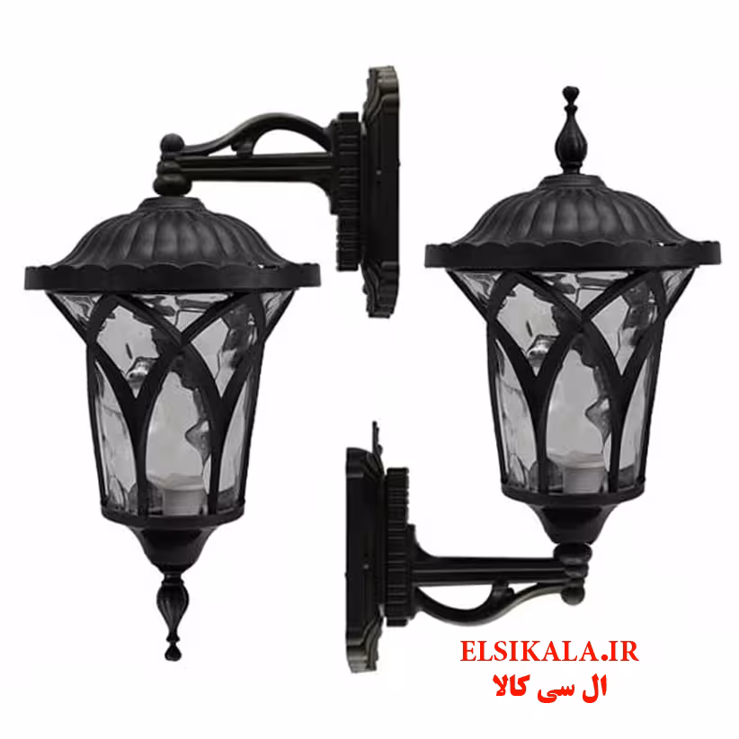 چراغ حیاطی مدل اسکای دیواری مشکی