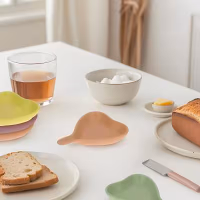 ظرف سرو سرامیکی بومی مدل قلب مات بسته 3 عددی