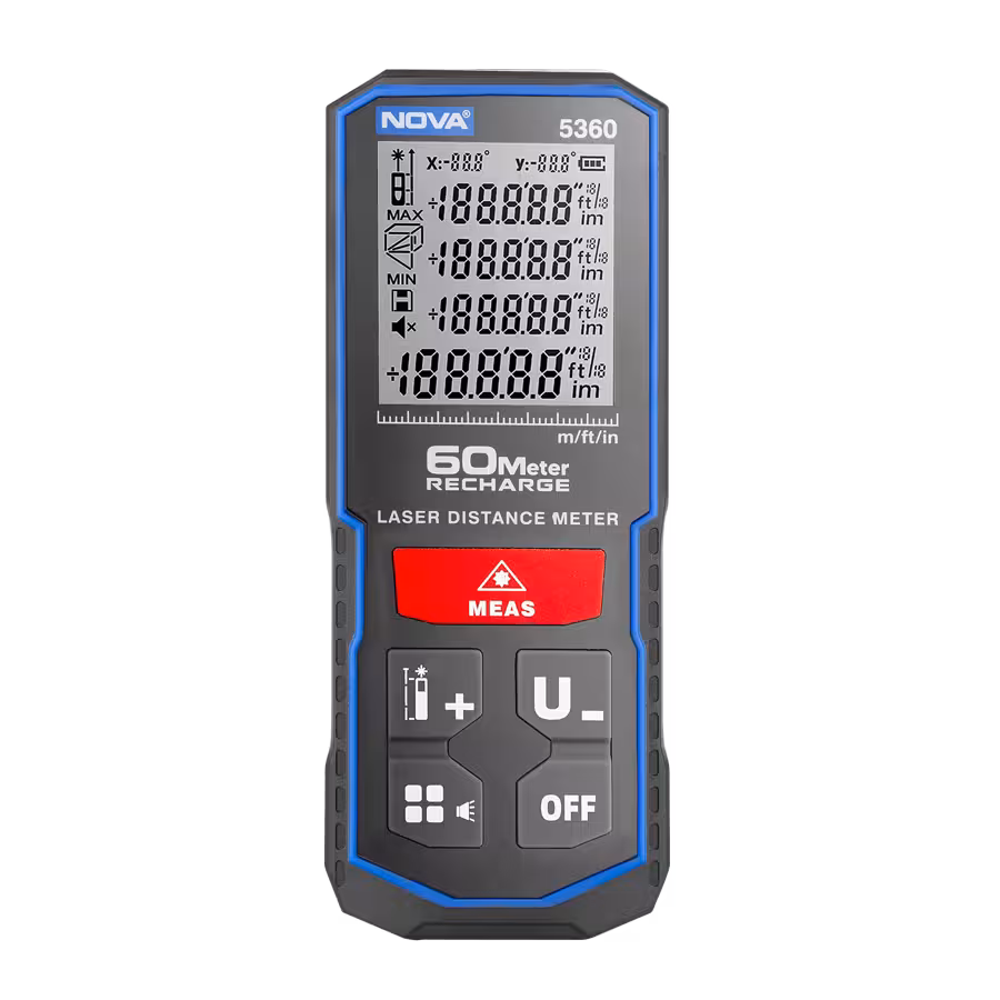 متر لیزری 60 متری شارژی نور قرمز نووا مدل 5360