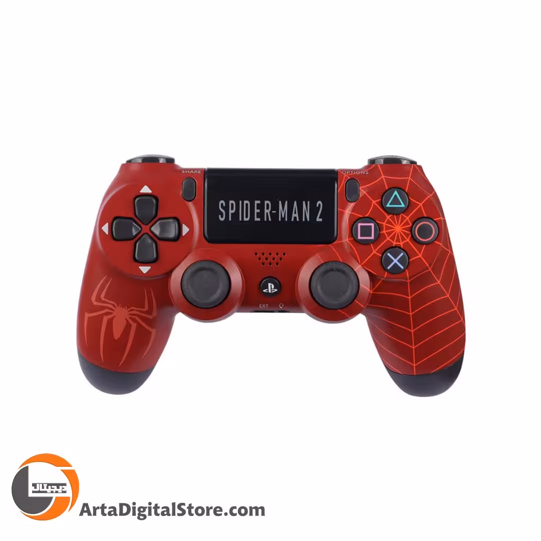 دسته بازی بی سیم PS4 Joystick High Copy SpiderMan Red