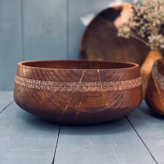 کاسه چوبی دکوری کد 0198