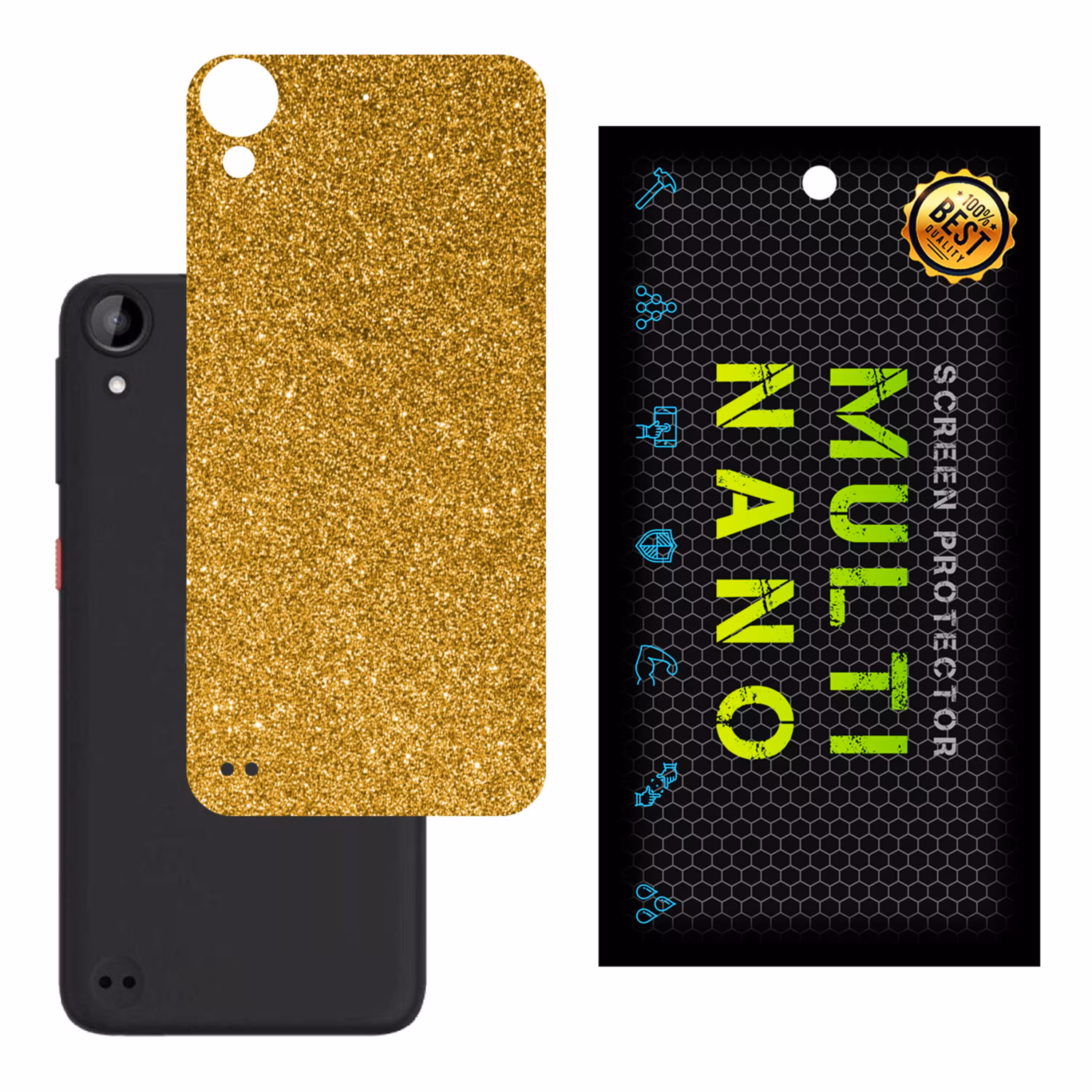 برچسب پوششی MultiNano مدل X-G1F-Gold برای پشت موبایل اچ تی سی Desire 630