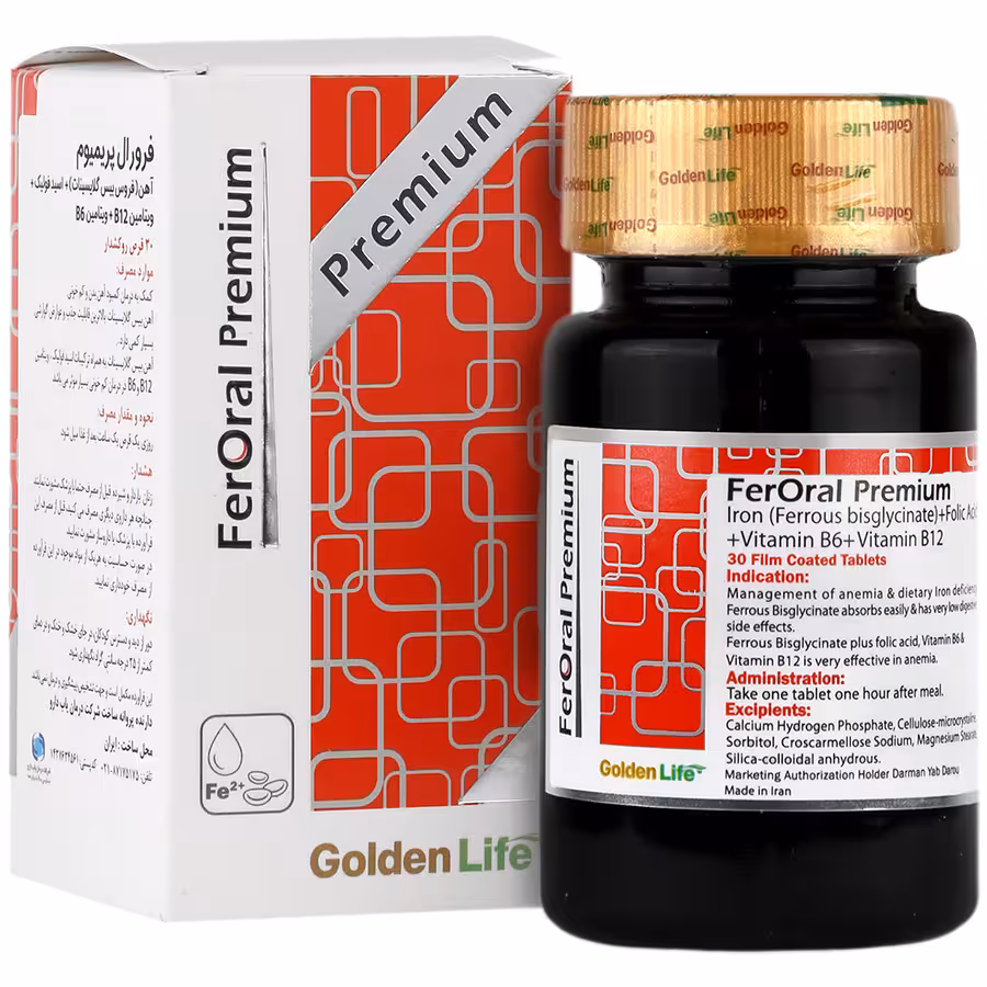 قرص فرورال پریمیوم گلدن لایف 30 عددی