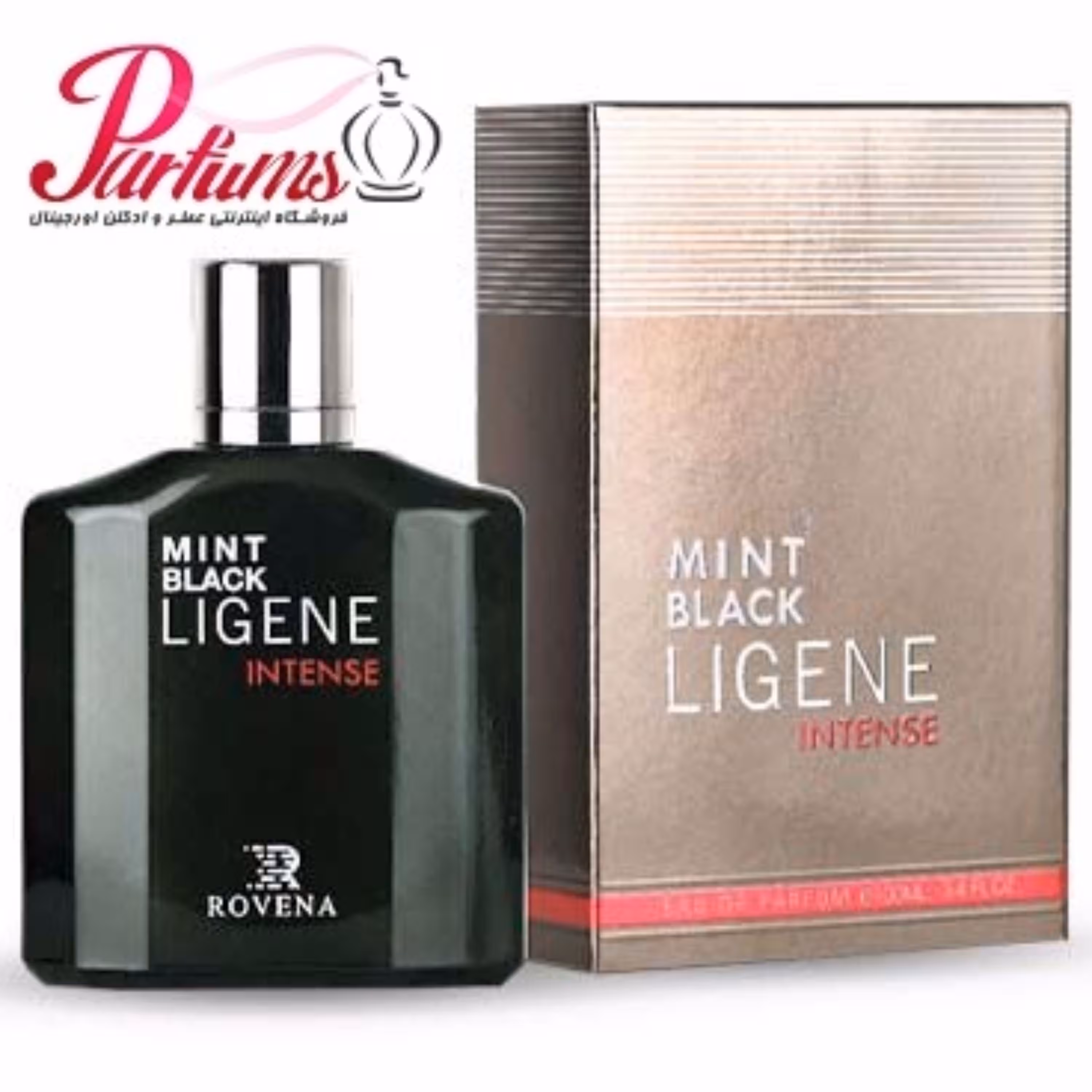 ادکلن روینا ROVENA MINT BLACK LIGENE INTENSE (رایحه ادکلن مونت بلنک لجند اینتنس Mont Blanc Legend Intense)