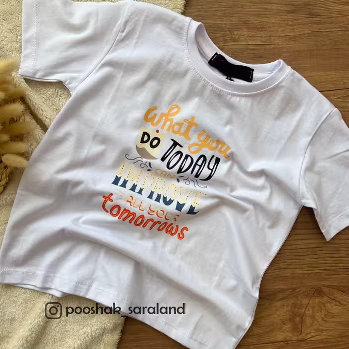 تیشرت بچگانه طرح نوشته 3 تا 7 سال