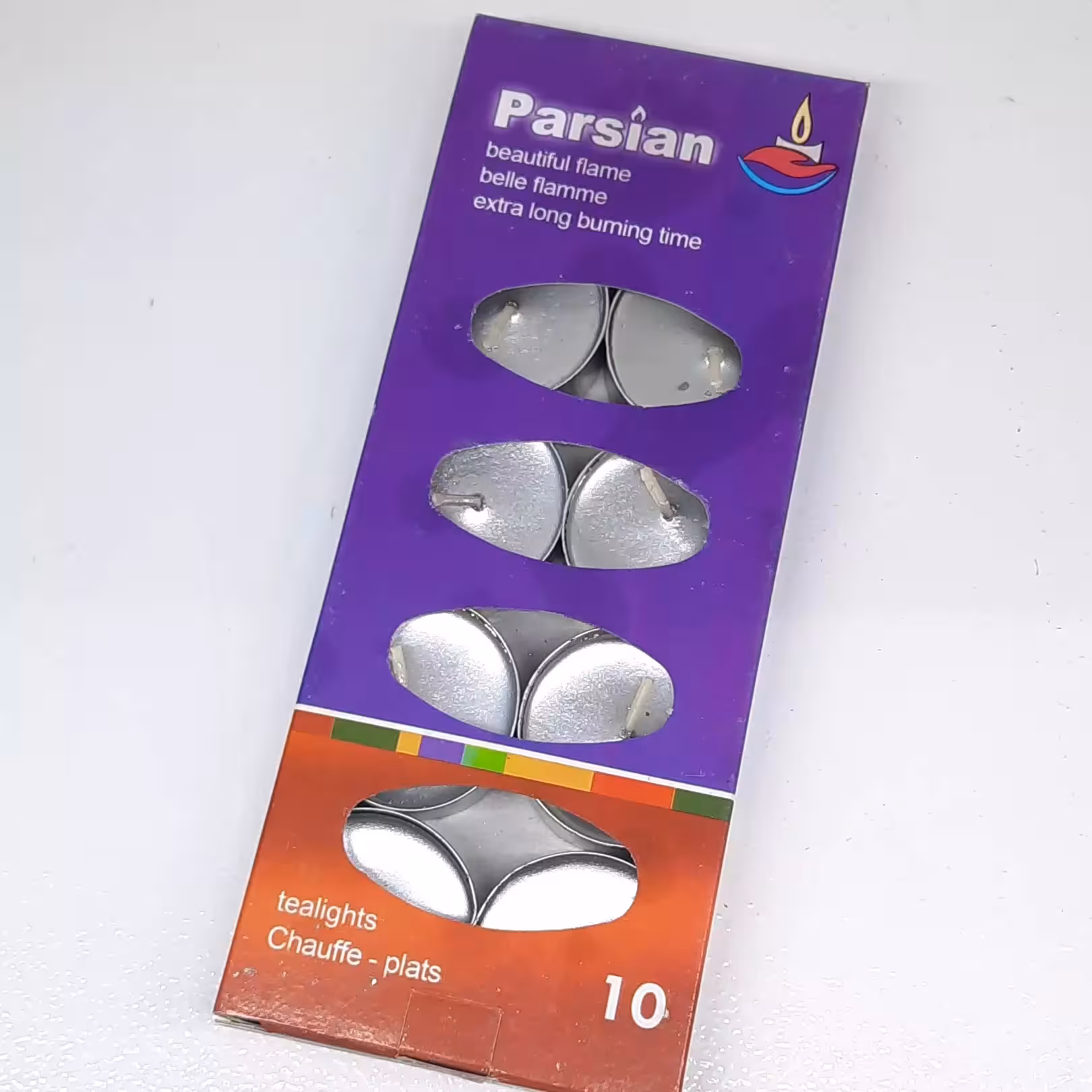 شمع وارمر 10 عددی نقره ای (3 ساعت سوز)