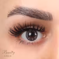 لنز رنگی فصلی بیوتی 500 ساعته، شماره 5 مدل HJ210 دور دار و رگه دار خاکستری BEAUTY COLORED CONTACT LENS NUMBER 5 HJ210
