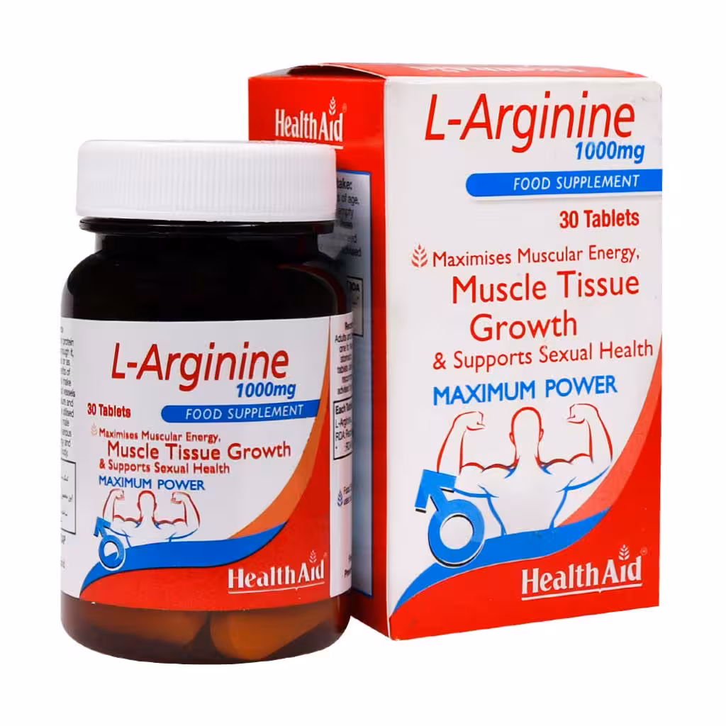 قرص ال-آرژنین 1000 میلی گرم 30 عدد هلث اید Health Aid